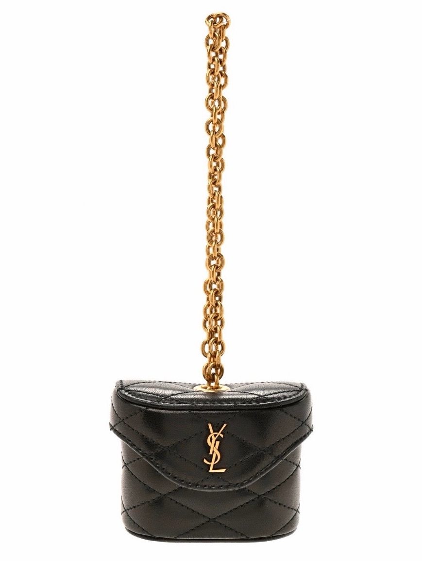 Saint Laurent Lambskin Matelasse Monogram Ysl June Box Bag Clutch New With Tags